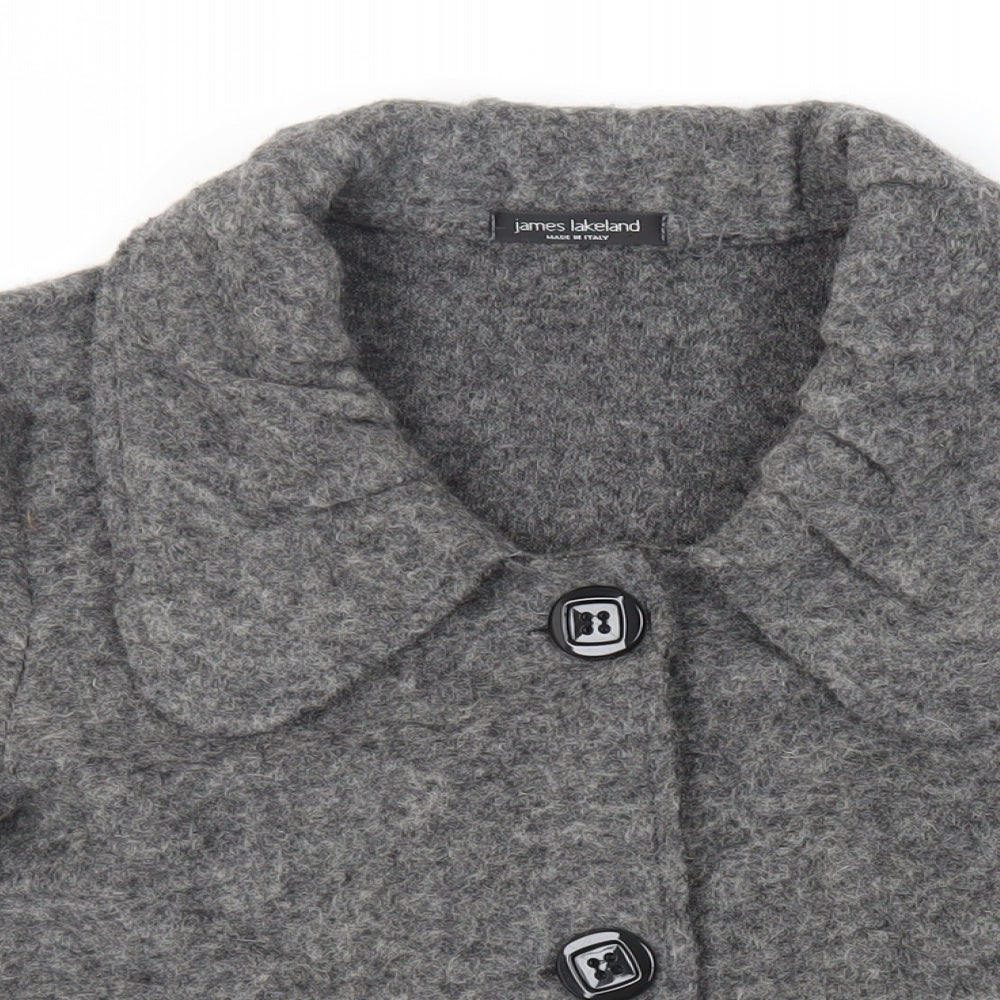 James Lakeland Womens Grey Jacket Size 18 Button - Unlined