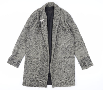 Womens UK Size 8 River Island Grey Overcoat