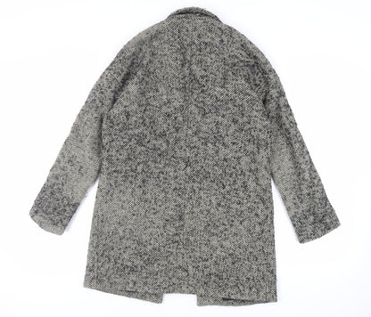 Womens UK Size 8 River Island Grey Overcoat