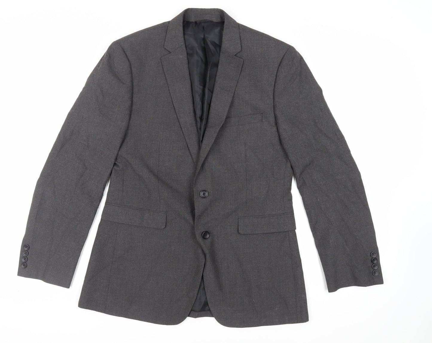 Mens UK Size 40 Burton Regular Grey Suit Jacket