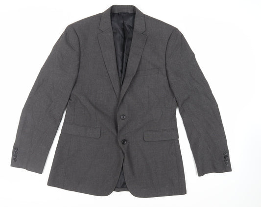 Mens UK Size 40 Burton Regular Grey Suit Jacket
