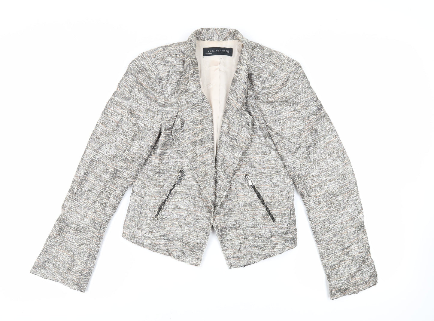 Womens UK Size S Zara Grey Jacket