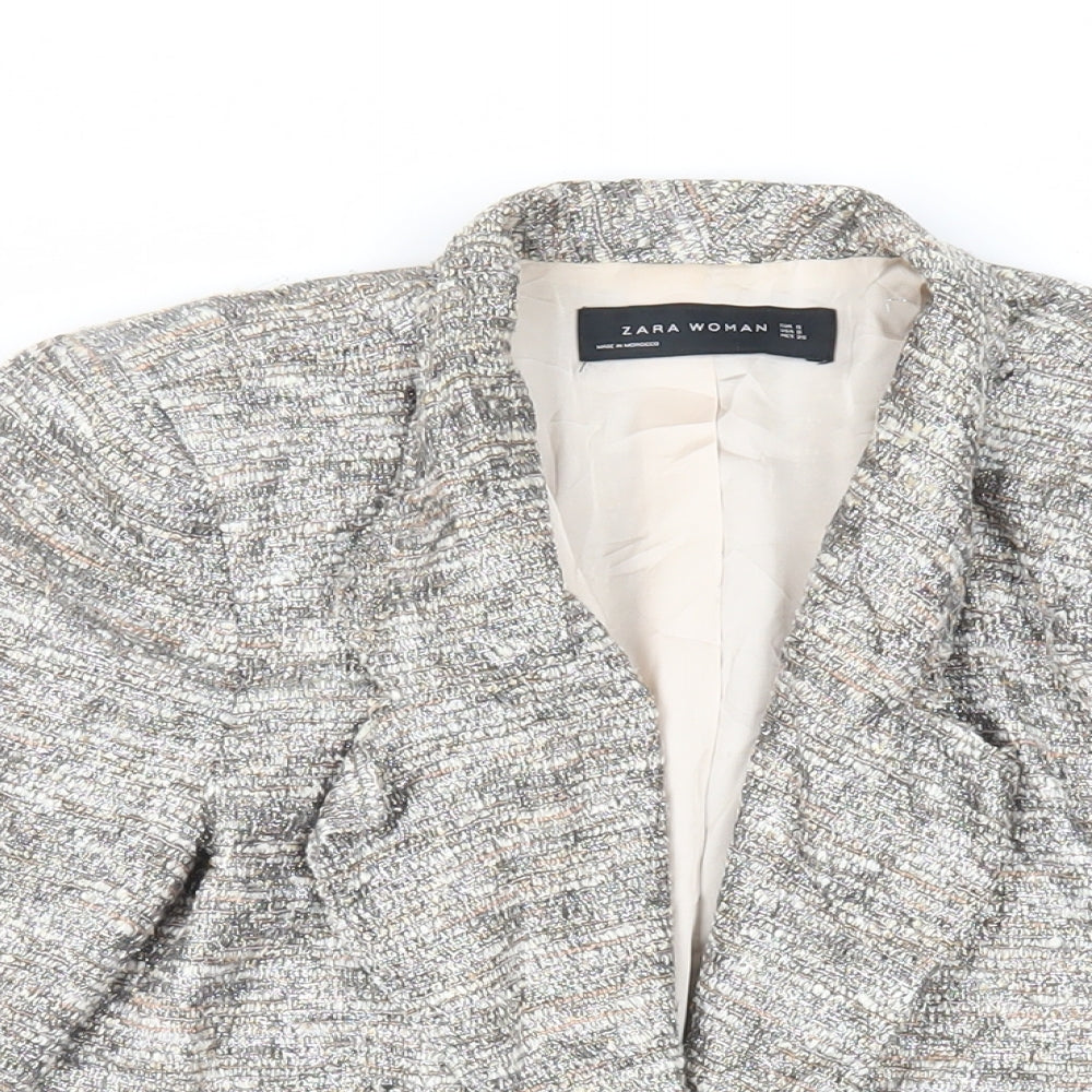 Womens UK Size S Zara Grey Jacket