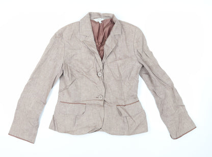 EAST Womens Pink Jacket Blazer Size 10 Button