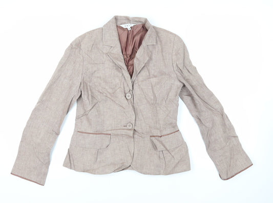 EAST Womens Pink Jacket Blazer Size 10 Button