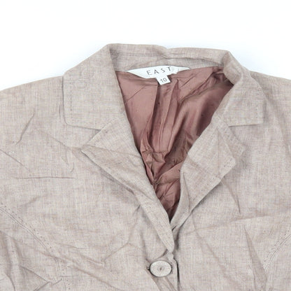 EAST Womens Pink Jacket Blazer Size 10 Button