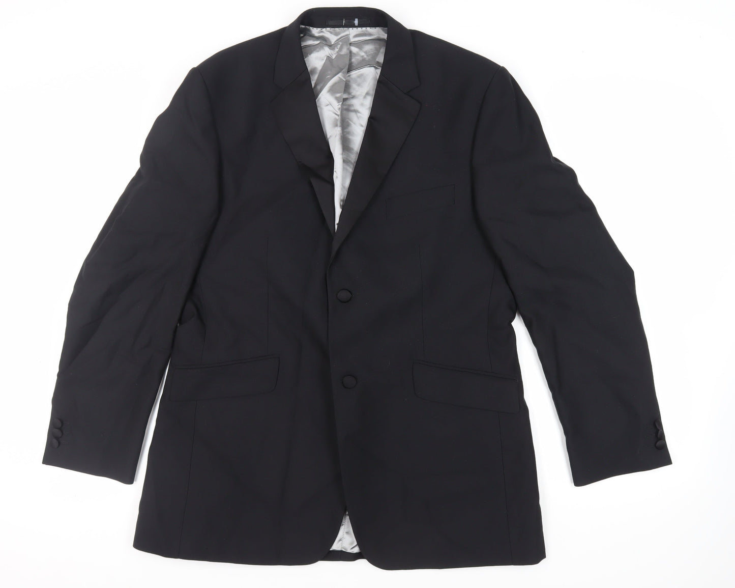 Mens UK Size 42 Burton Regular Black Suit Tuxedo