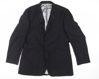 Mens UK Size 42 Burton Regular Black Suit Tuxedo