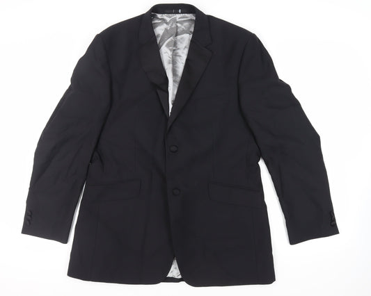 Mens UK Size 42 Burton Regular Black Suit Tuxedo