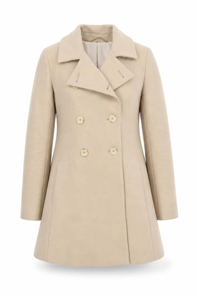 Womens UK Size S Isabella Oliver Beige Pea Coat