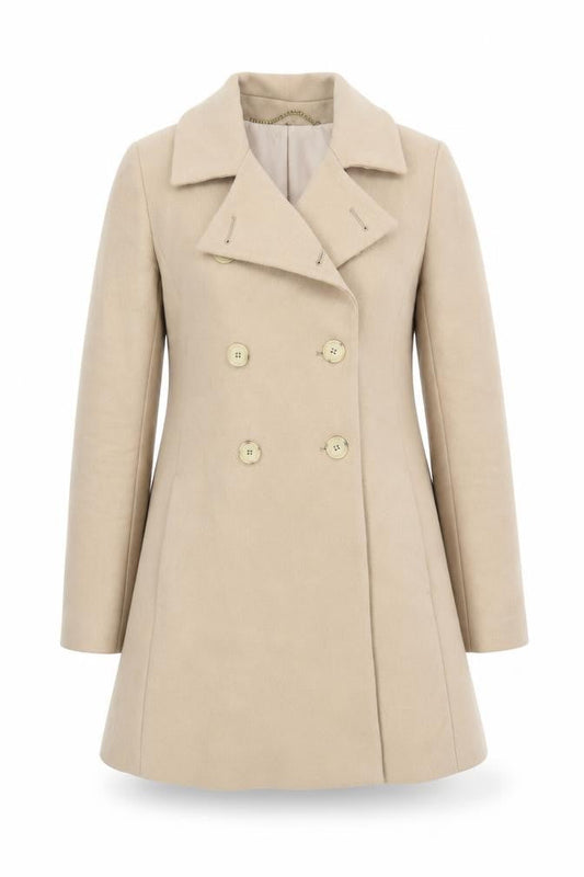 Womens UK Size S Isabella Oliver Beige Pea Coat