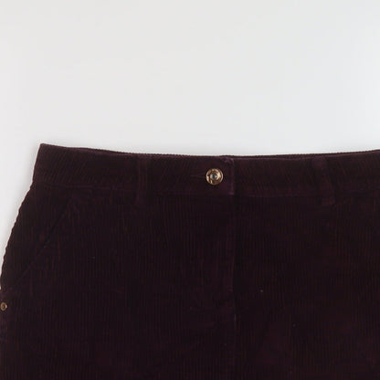 NEXT Womens Purple Cotton Mini Skirt Size 8 Zip