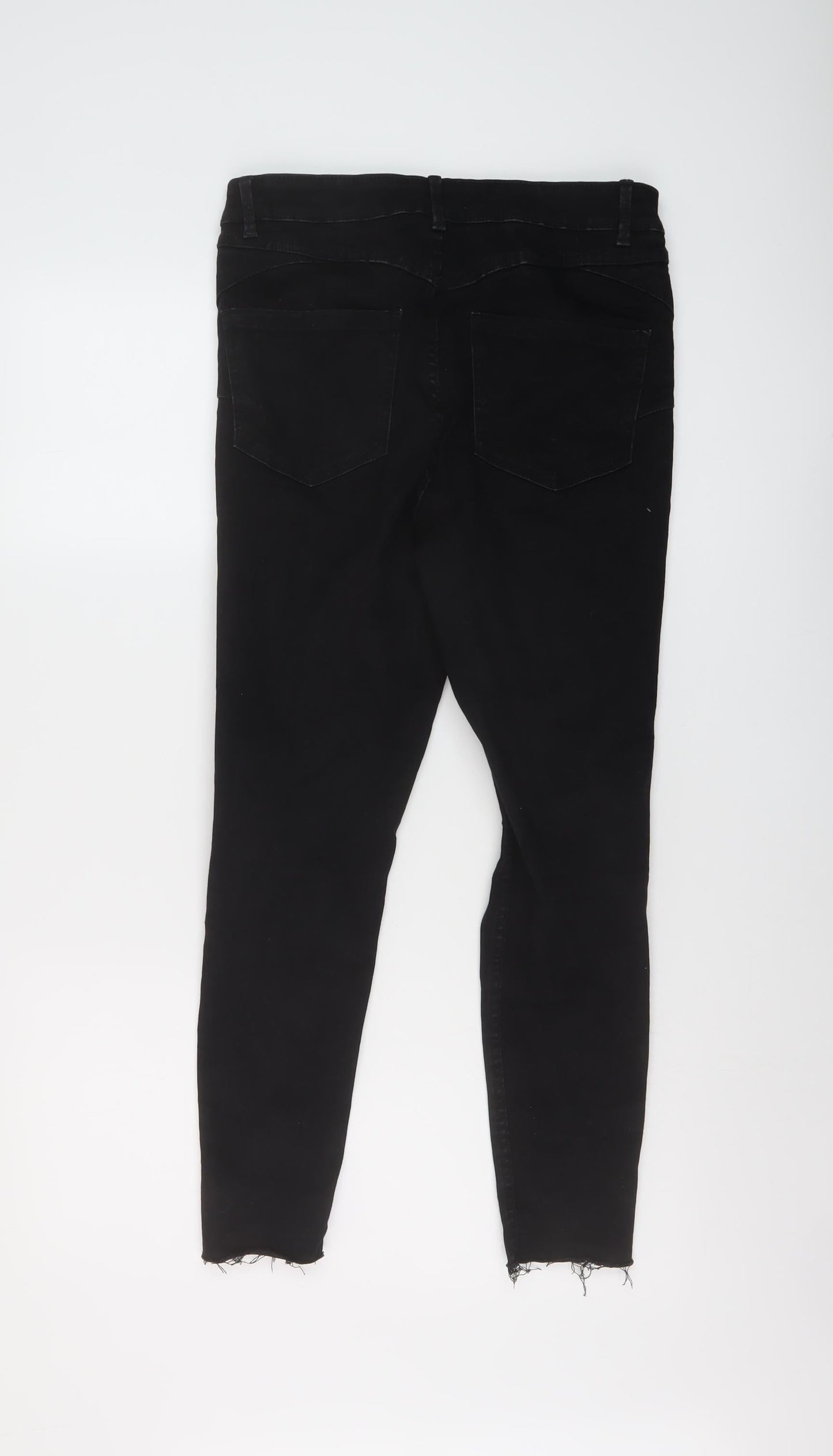 New Look Womens Black Cotton Skinny Jeans Size 10 L25 in Regular Button