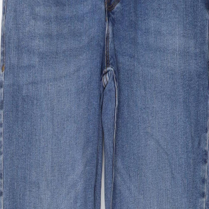 COLLUSION Mens Blue Cotton Skinny Jeans Size 32 in L32 in Regular Button
