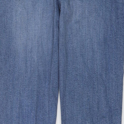 COLLUSION Mens Blue Cotton Skinny Jeans Size 32 in L32 in Regular Button