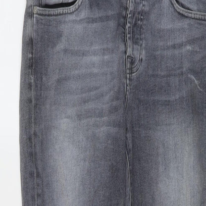 7 For All Mankind Womens Blue Cotton Skinny Jeans Size 27 in L27 in Regular Button