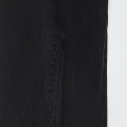 Denim & Co. Womens Grey Cotton Skinny Jeans Size 12 L30 in Regular Button