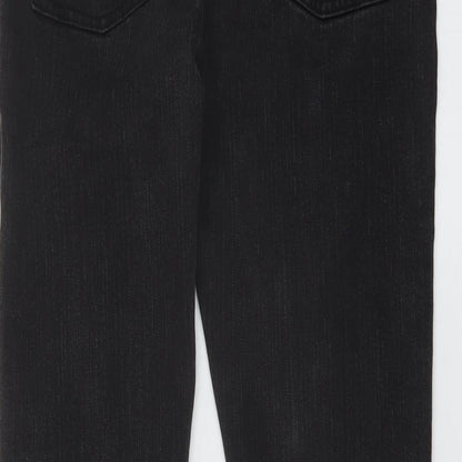 Denim & Co. Womens Grey Cotton Skinny Jeans Size 12 L30 in Regular Button