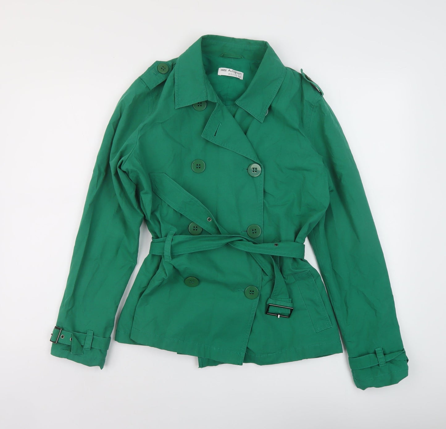 Autograph Womens Green Jacket Size 10 Button