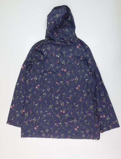 Womens UK Size M Anna De Lancay Blue Rain Coat
