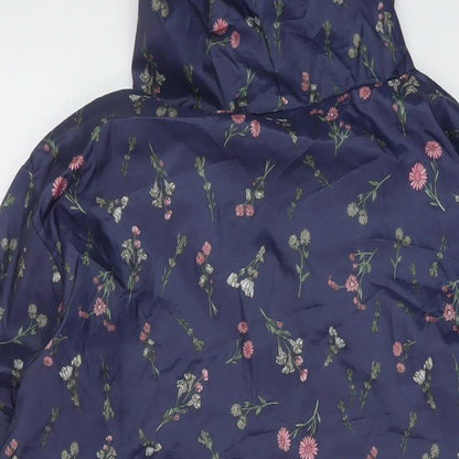 Womens UK Size M Anna De Lancay Blue Rain Coat