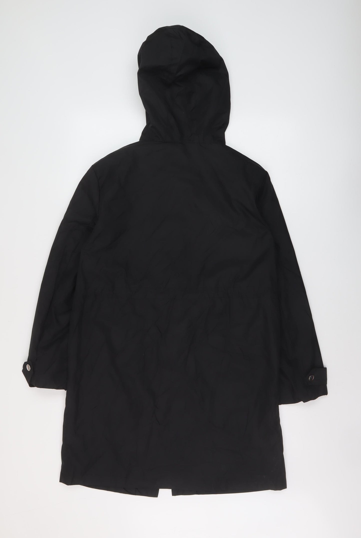 Jasambac Womens Black Rain Coat Coat Size S Zip