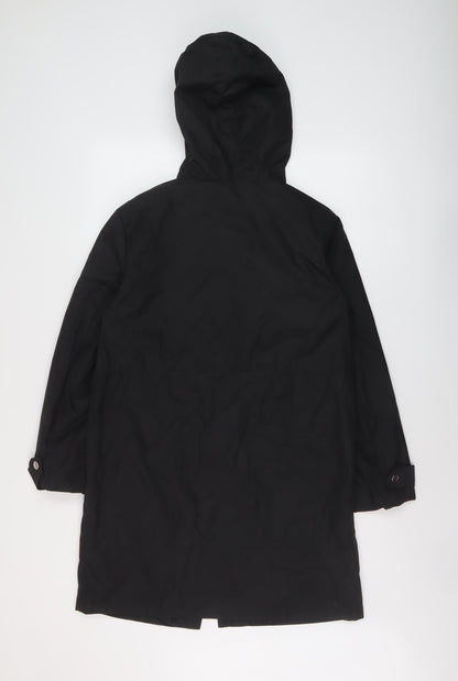 Jasambac Womens Black Rain Coat Coat Size S Zip