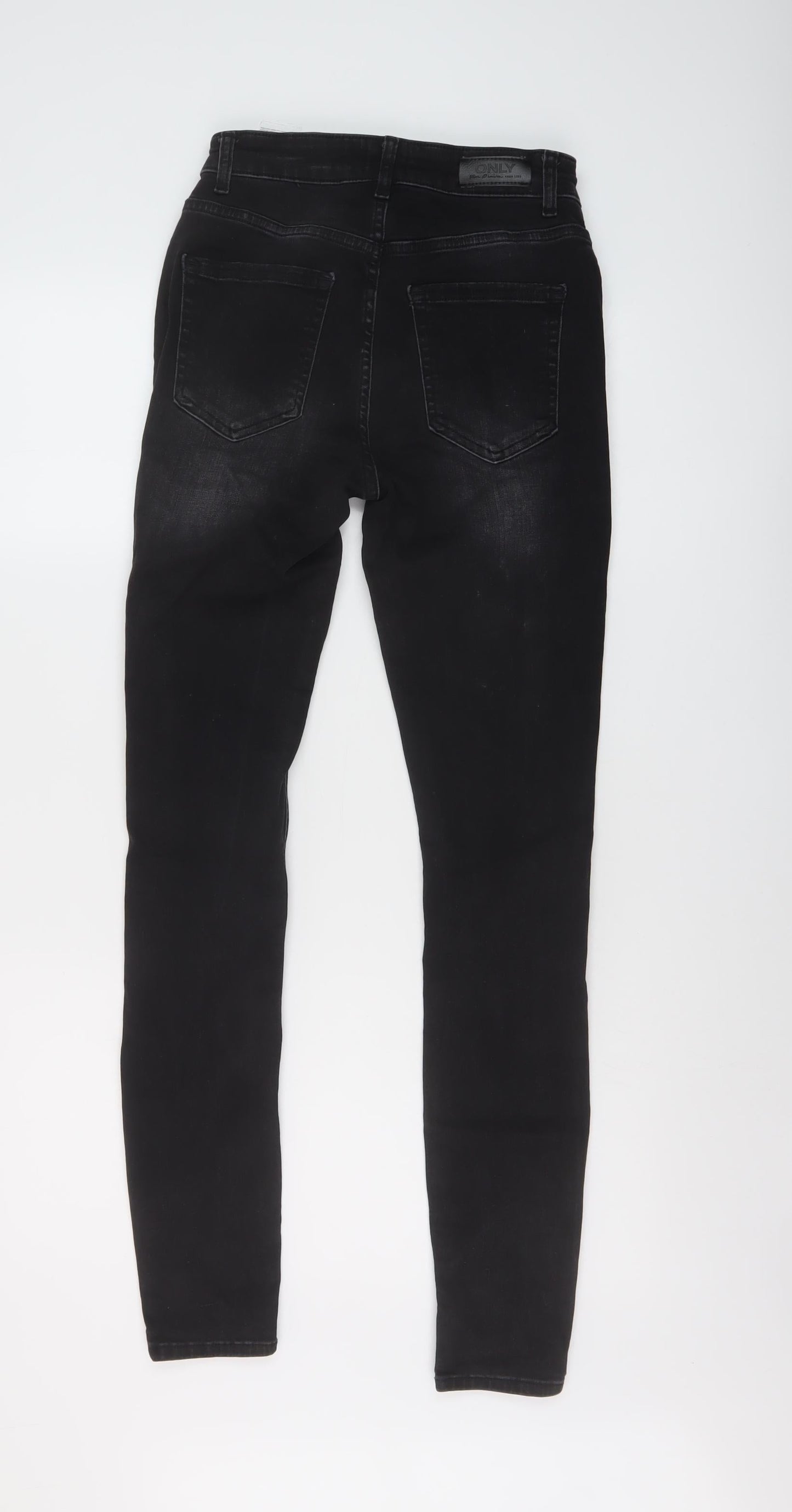 Only Womens Grey Cotton Skinny Jeans Size 24 in L30 in Regular Button