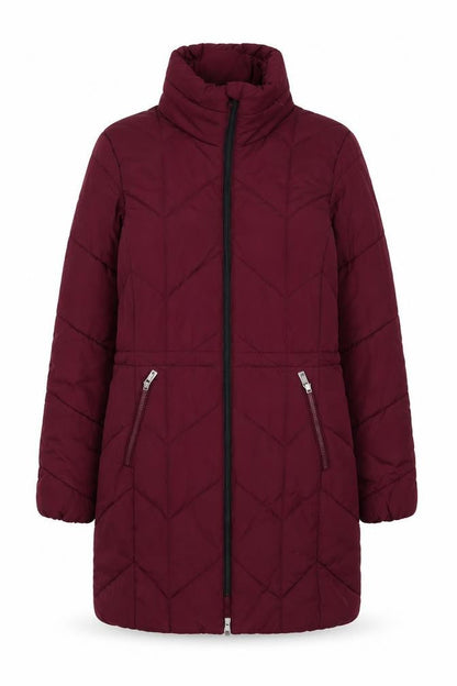 Womens UK Size 10 Marks and Spencer Purple Quilted Coat
