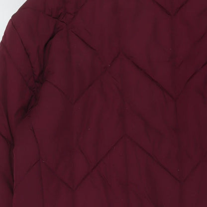 Womens UK Size 10 Marks and Spencer Purple Quilted Coat