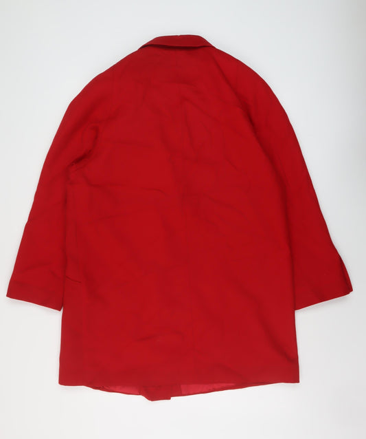 Lampert Womens Red Jacket Size 16 Button