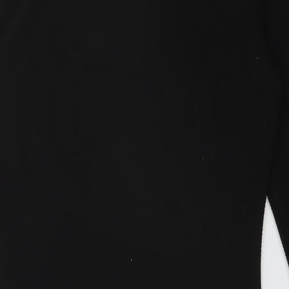 Mango Womens Black Polyester Sheath Size M Round Neck Pullover