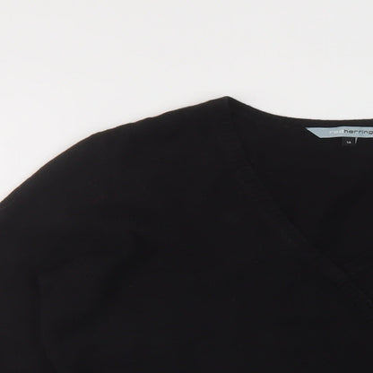Womens UK Size 14 Red Herring Black Pullover Jumper
