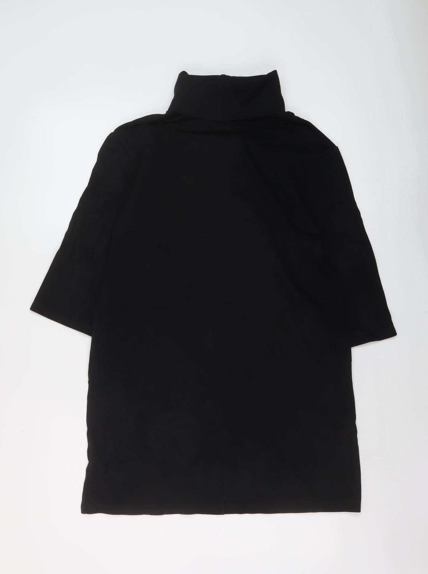 Womens UK Size S Zara Black Tunic Blouse