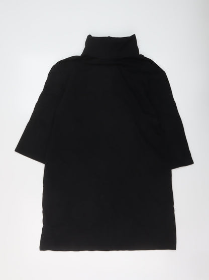 Womens UK Size S Zara Black Tunic Blouse