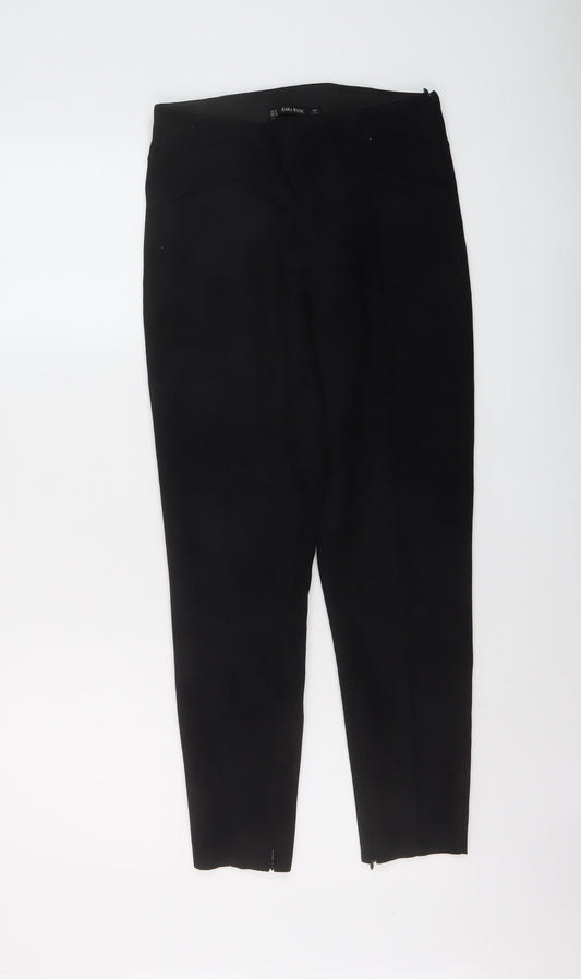 Womens UK Size M Zara Regular Fit  Black Trousers