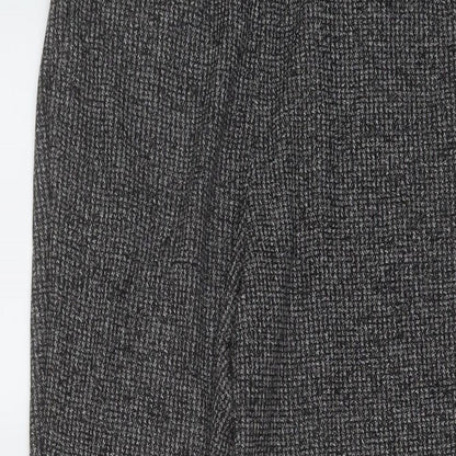 Mango Womens Black Polyester Trousers Size S L27 in Regular