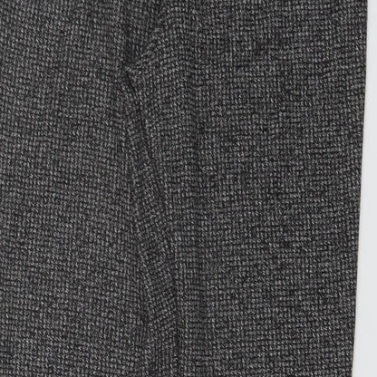 Mango Womens Black Polyester Trousers Size S L27 in Regular