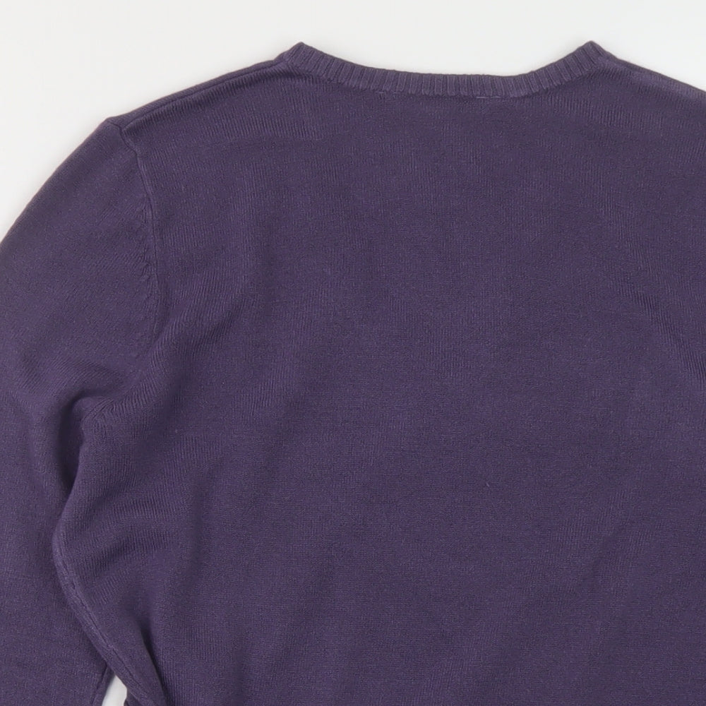 Womens UK Size 14 Red Herring Purple Pullover Jumper