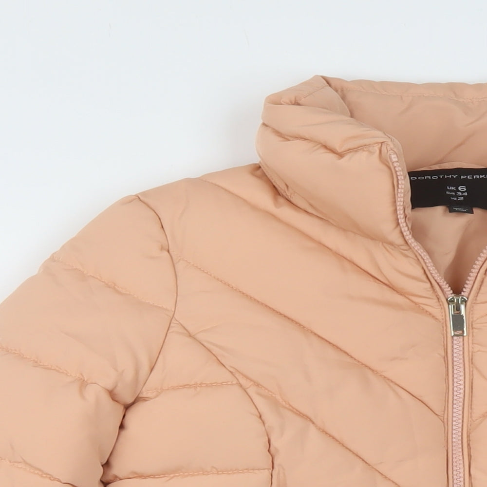 Womens UK Size 6 Dorothy Perkins Pink Puffer Jacket