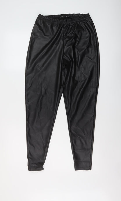 Womens UK Size 12 PRETTYLITTLETHING Regular Fit Jegging Black Trousers