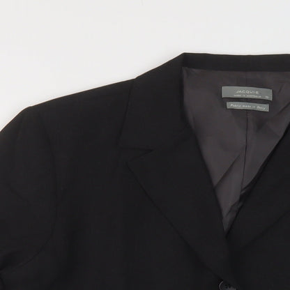 Jacqui E Womens Grey Jacket Size 16 Button