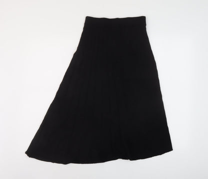 & Other Stories Womens Black Viscose A-Line Skirt Size S