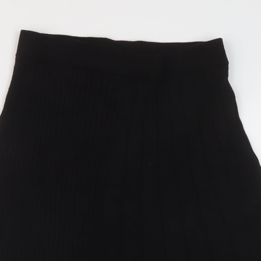 & Other Stories Womens Black Viscose A-Line Skirt Size S