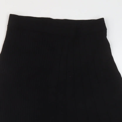 & Other Stories Womens Black Viscose A-Line Skirt Size S