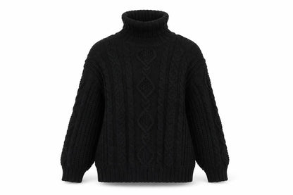 Monkli Womens Black Roll Neck Polyester Pullover Jumper Size XS