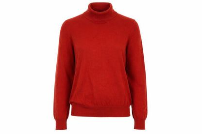 Marks and Spencer Womens Red Mock Neck Acrylic Pullover Jumper Size 12