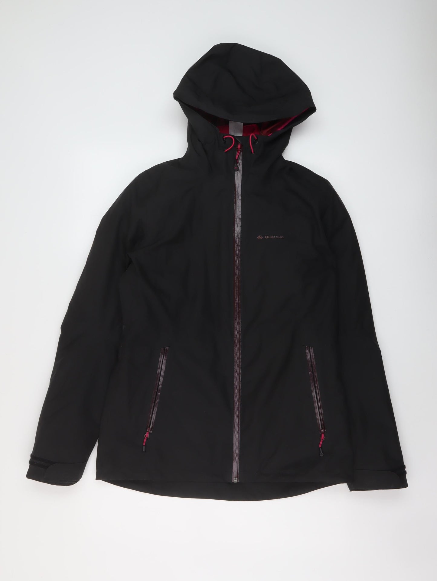 Womens UK Size XS DECATHLON Black Rain Coat