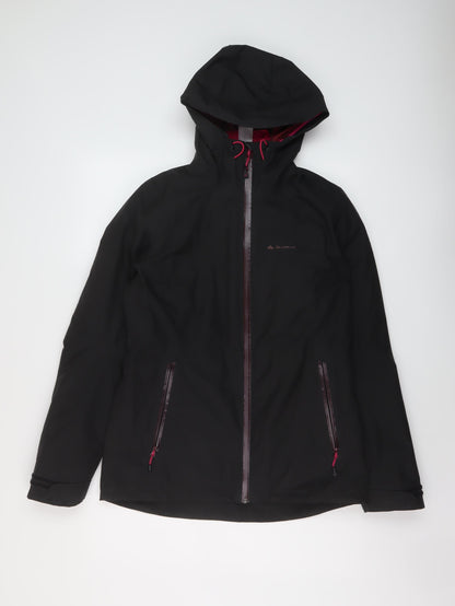 Womens UK Size XS DECATHLON Black Rain Coat
