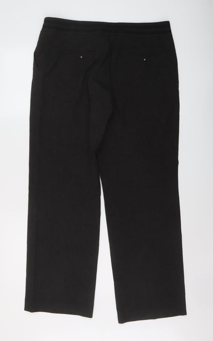 Brown Sugar Womens Grey Polyester Trousers Size 14 L31 in Regular Button